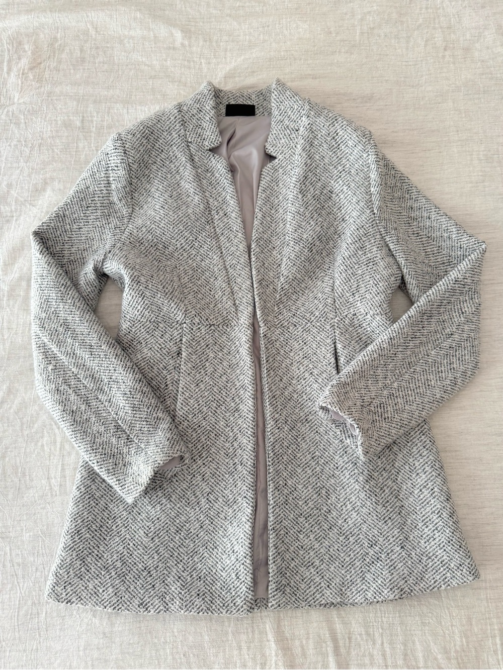 VICI Houndstooth Zip Jacket in Gray & White Size Small Like New